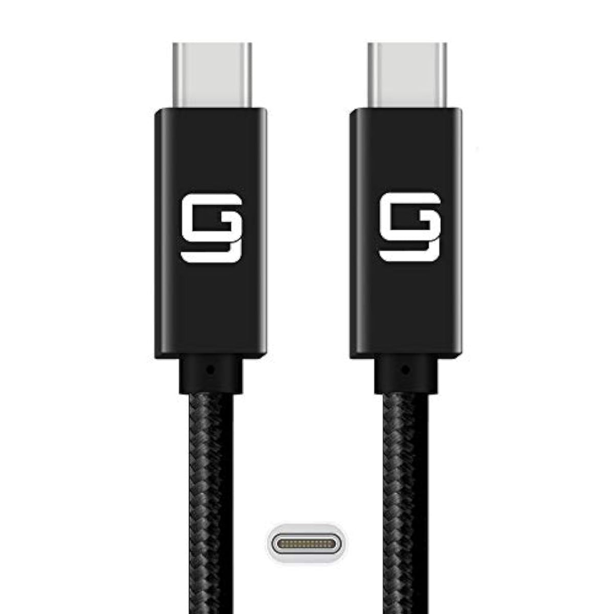 Usb C To Usb C Cable (10Gbps) Superspeed [Certified] Usb Type-C To Usb Type-C, 100W Power (Usb 3.1, 3.2, Thunderbolt 3) Nylon Braided, Dual 4K Or Single 5K @60Hz Display (10Ft/10Gbps)