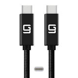Usb C To Usb C Cable (10Gbps) Superspeed [Certified] Usb Type-C To Usb Type-C, 100W Power (Usb 3.1, 3.2, Thunderbolt 3) Nylon Braided, Dual 4K Or Single 5K @60Hz Display (10Ft/10Gbps)
