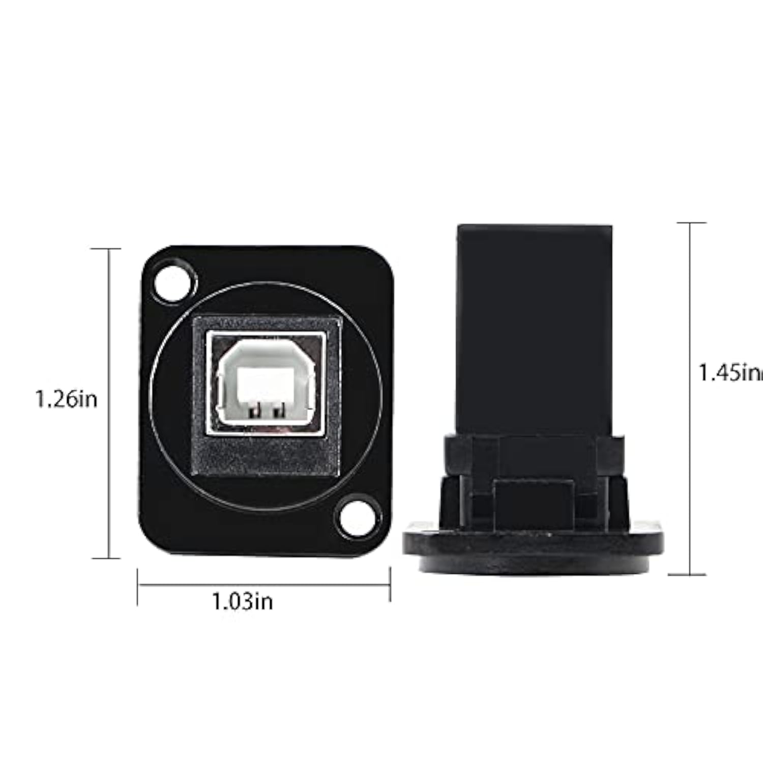 Usb 2.0 D Panel Mount Connector Usb B To Usb A Adapter Solderless Socket Femal