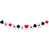 Poker Theme Party Decorations 10 Ft Pre-Strung Poker Birthday Banner Hanging Dice Garland For Game Night Bachelorette Theme Party Favors Graduation Supplies(Classic Style)