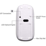 Tsmine Bluetooth Wireless Mouse - Slim Rechargeable, Noiseless Click & 3 Adjustable DPI Levels for Laptop, Tablet, iMac, MacBook Air - White
