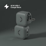 Core 45W Dual Usb-C Charger, Core Gan Pps, Power Adapter For Iphone 16/15/14/13/12/11/X, Galaxy S24 Ultra/S23 (Core 45W)