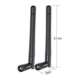 Dual Band Wifi 2.4Ghz 5Ghz 5.8Ghz 3Dbi Mimo Rp-Sma Male Bluetooth Antenna (2-Pack) For Pc Computer Wifi Router Wireless Network Card Usb Adapter Security Ip Camera Video Surveillance Monitor