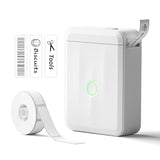 Label Maker Machine Bluetooth Label Printer For School Home Office Organization, Wireless Mini Labeler D110 Upgraded Version, Label Machine With 1 Label Tape, White