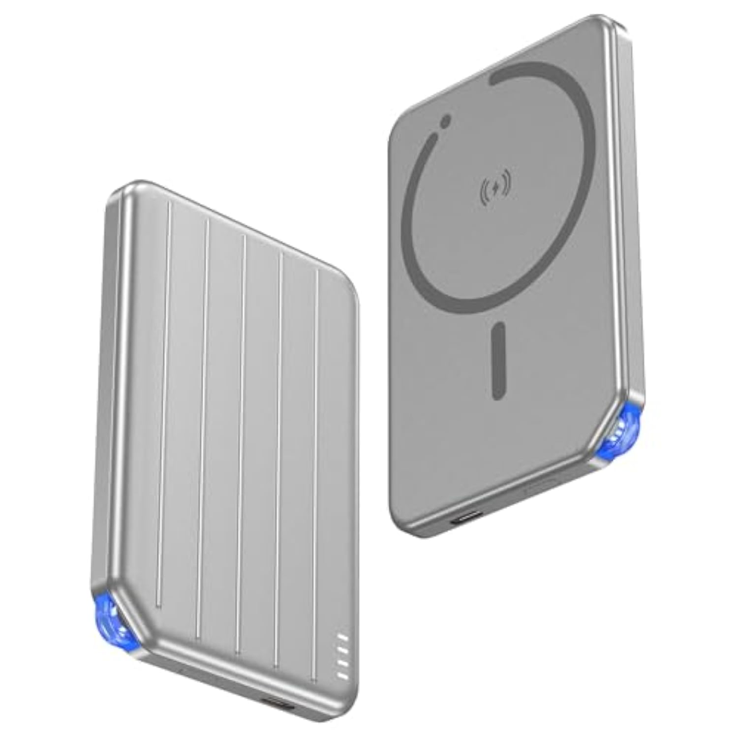 Minimag Portable Charger, 5,000Mah Wireless Magnetic Fast Charging Pack With Usb-C Cable, Designed For Iphone 16 Pro Max/16 Pro/16/15/14/13/12 Series - Grey