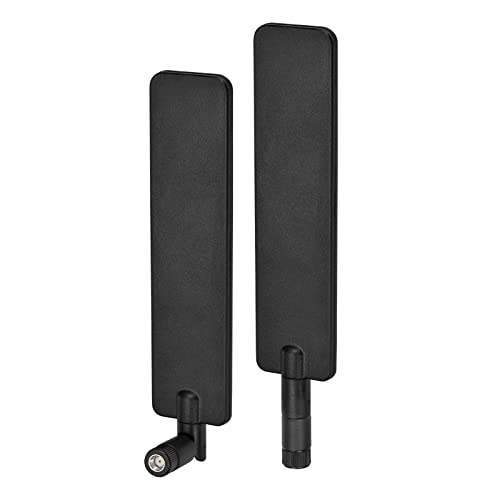 High-Gain Wifi6 Antenna - Tri-Band 2.4Ghz/5Ghz/6E - Rp-Sma Male Connector (2-Pack) For Wifi Router Wireless Network Card Usb Adapter Security Ip Camera Video Surveillance Monitor Wifi 6 Antenna