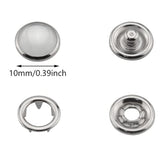 Pearl Snap Button 30 Sets 10Mm White Pearl Snap Buttons Metal Ring Sna