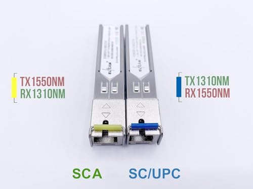 1-Piar 1.25G Sfp Module Single Mode With The Fiber Optic Port Sc/Upc Singlemode, Ddm 10Km, Compatible With Cisco Et Open Switch