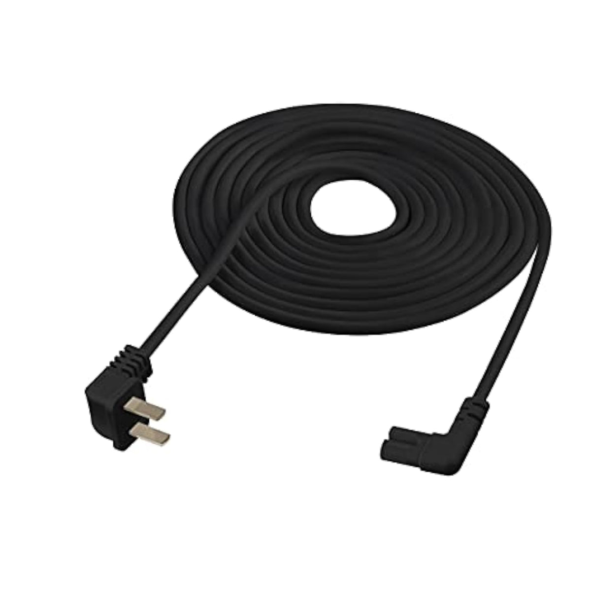 Extra Long 17-Foot Power Cord Compatible With Samsung And Lg Tv Led Smart Screens And Many Other Compatible Electronics - 90 Degree Right Angled L-Shaped Power Cable (17-Foot, Black)