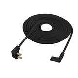 Extra Long 17-Foot Power Cord Compatible With Samsung And Lg Tv Led Smart Screens And Many Other Compatible Electronics - 90 Degree Right Angled L-Shaped Power Cable (17-Foot, Black)