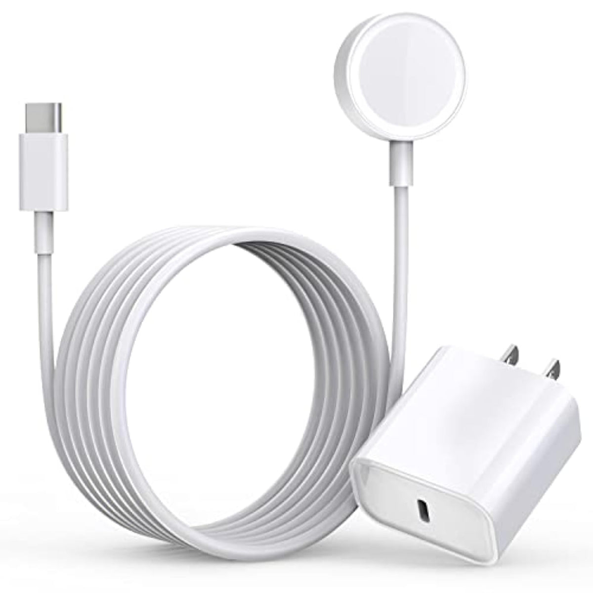 Fast Charger For Apple Watch Charger, Usb C 20W Iphone Watch Charger Plug Adapter & Long 6.6Ft Iwatch Portable Wireless Fast Charging Cable Cord Compatible With Apple Watch Series 9/8/7/Se/6/5/4/3/2/1