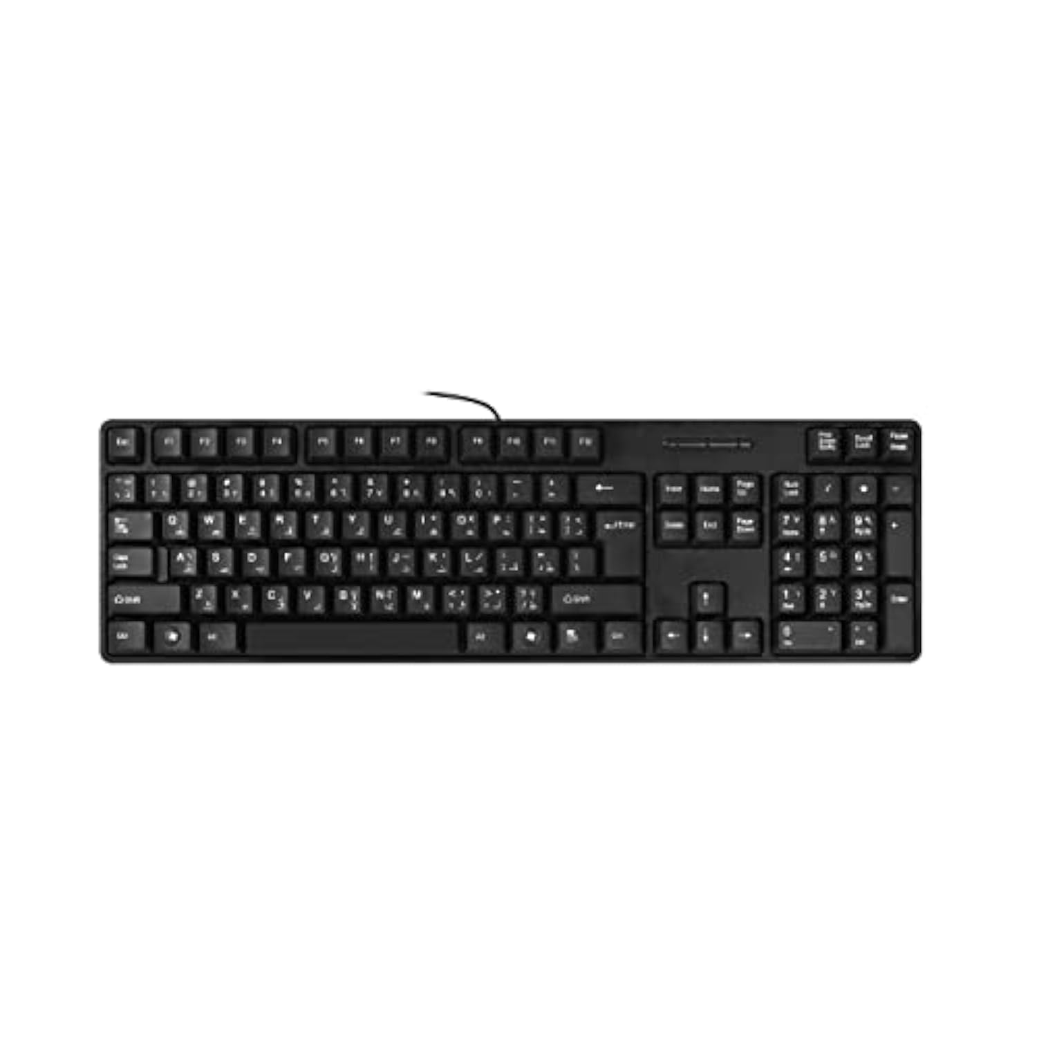 Mcsaite Wired Arabic/English Computer Keyboard, Full-Size Keyboard, 104-Keys,
