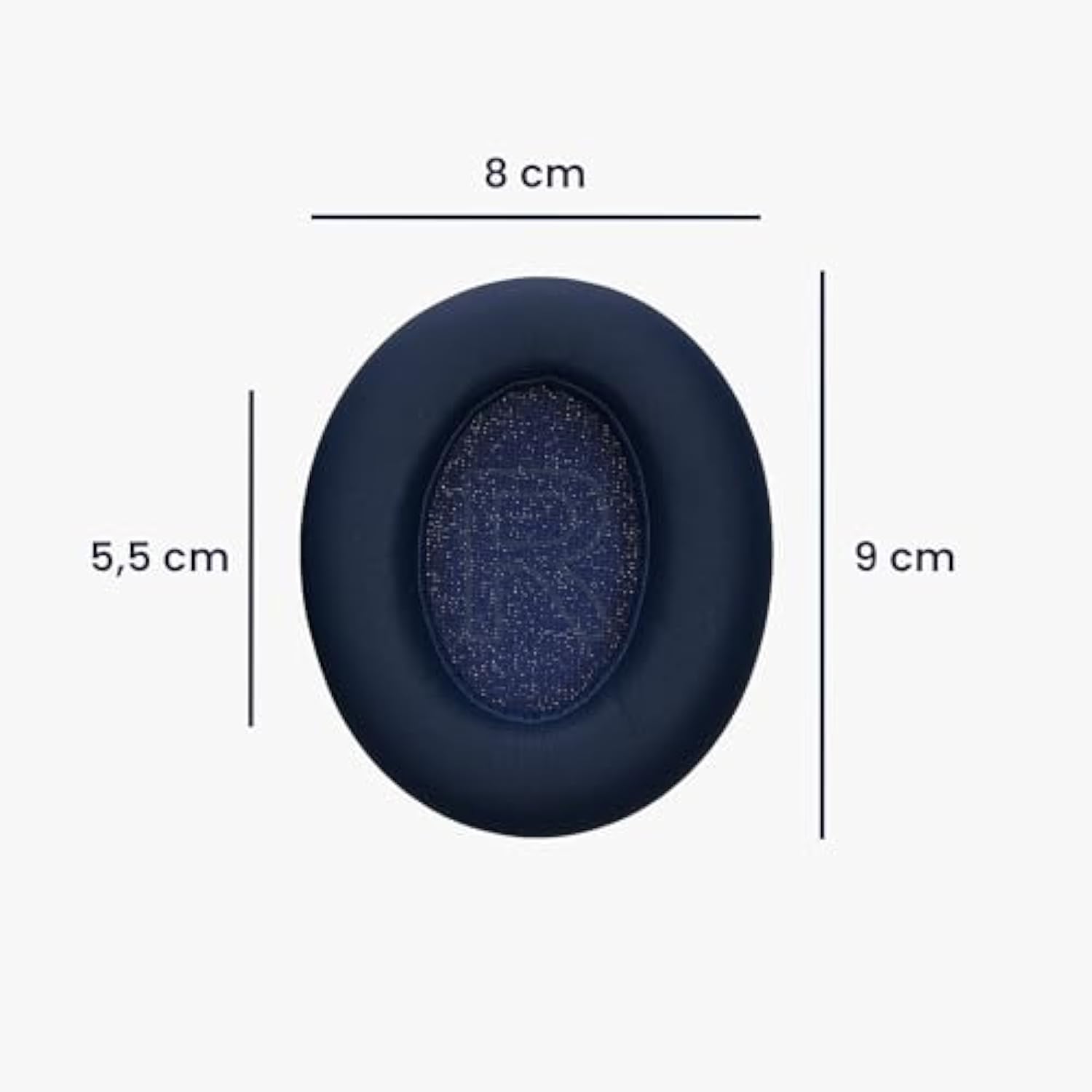 kwmobile Ear Pads Compatible with Anker Soundcore Life Q20 Earpads - 2X Replacement for Headphones - Dark Blue