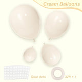 Cream Beige Balloon Garland Kit: 105pcs Wedding Shower Party Decor