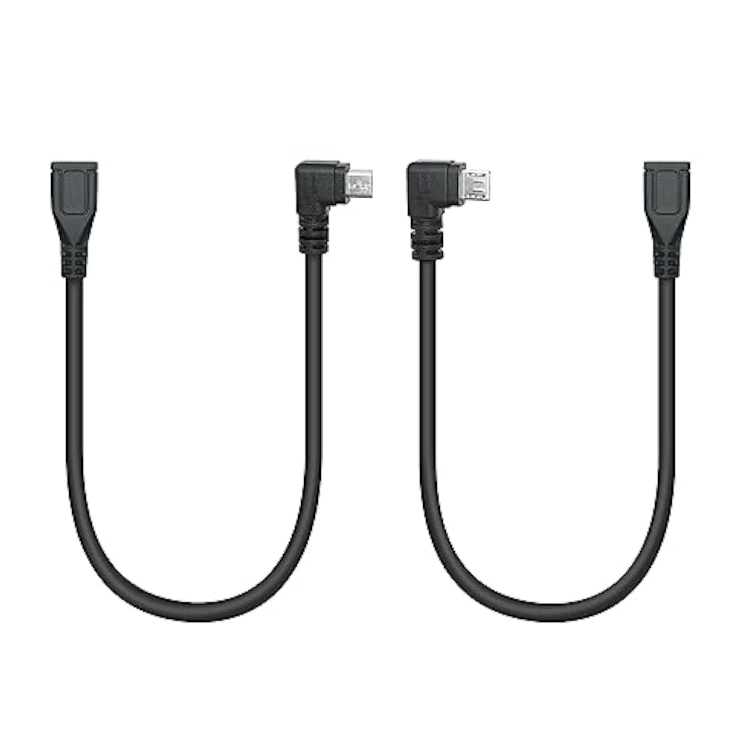 Short Micro Usb Extension Cable 25Cm/9Inch,Left & Right Angle 90 Degree Micro