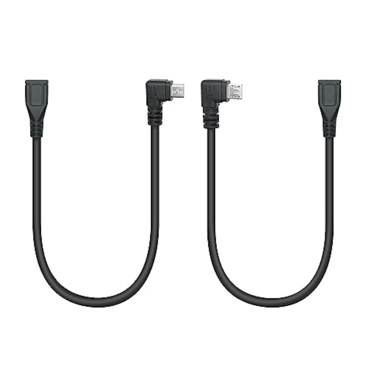 Short Micro Usb Extension Cable 25Cm/9Inch,Left & Right Angle 90 Degree Micro