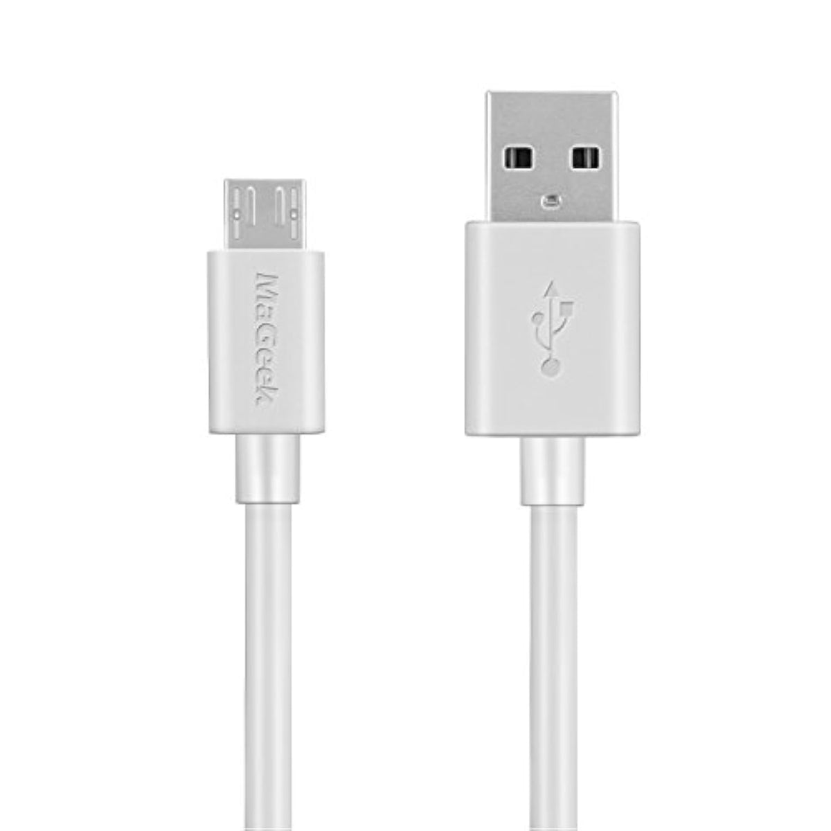 10Ft Micro USB 2.0 Cable High-Speed for Samsung, HTC, Sony, LG, Google White