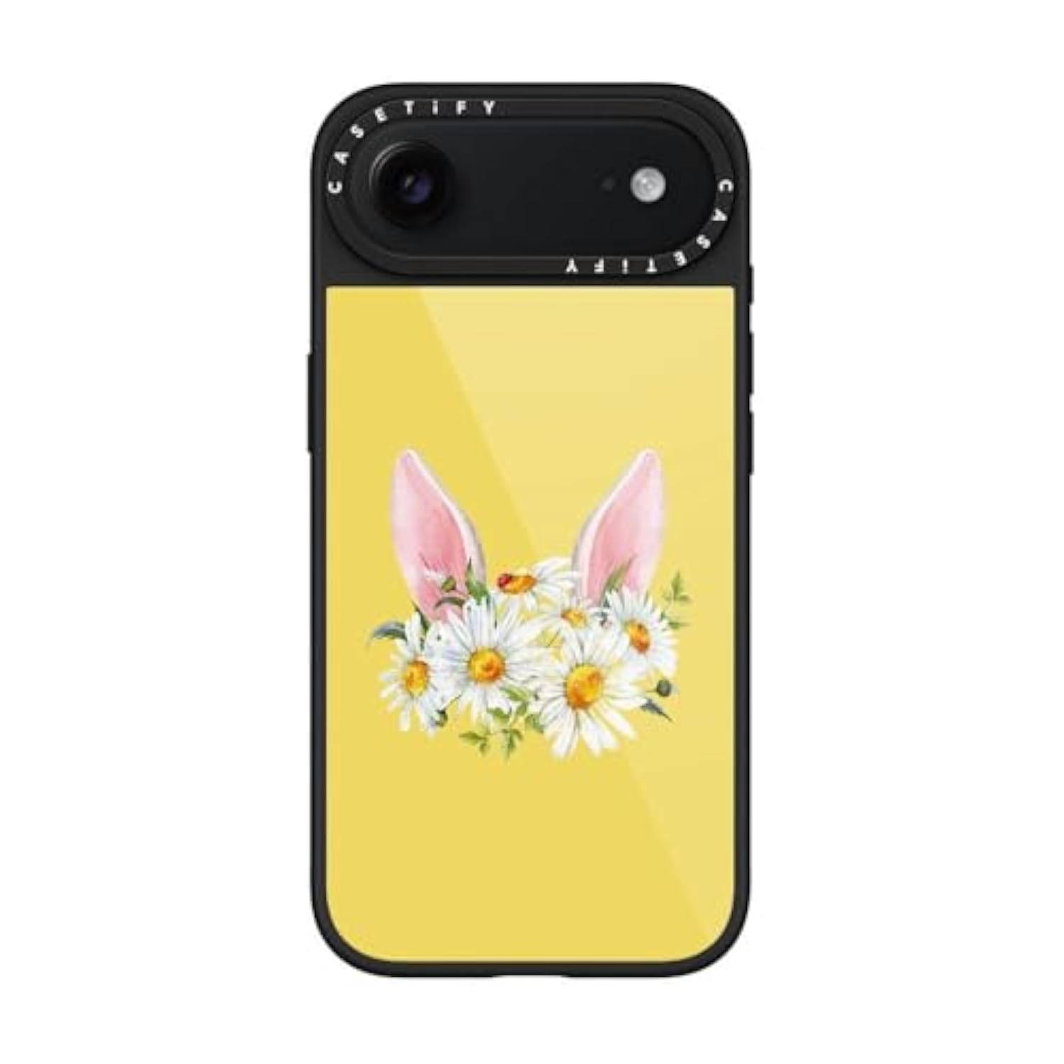 Glaze Iphone Air Case [Glossy Finish/Compatible With Magsafe / 4.9 Ft. 1X Military Grade Drop Protection] - Floral Bunny - Black