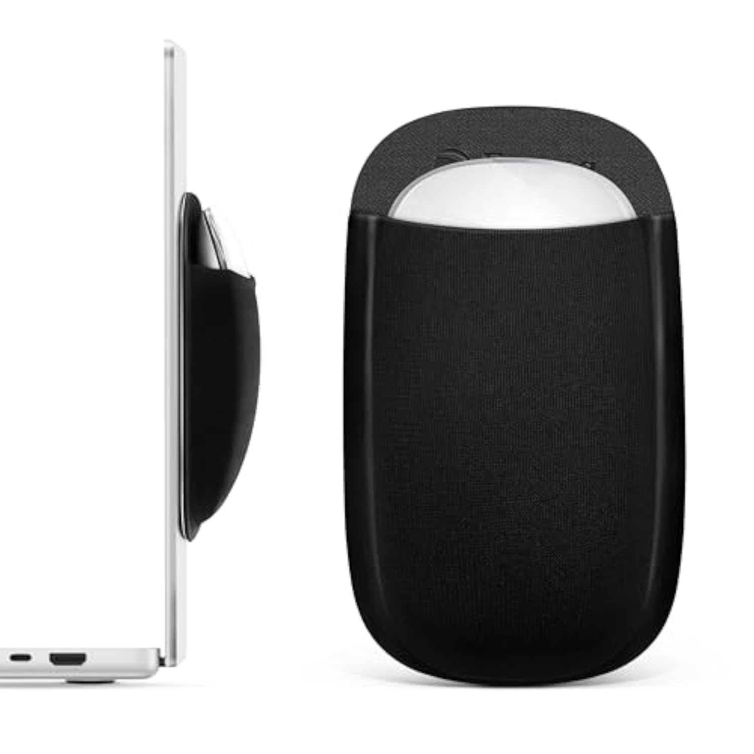 Slim Mouse Holder For Laptop, Mouse Pouch/Mouse Sleeve For Laptop, Computer Mouse Holder, Case For Magic Mouse, Reusable Adhesive, No Glue Residue, Compatible With Ipad Or Macbook