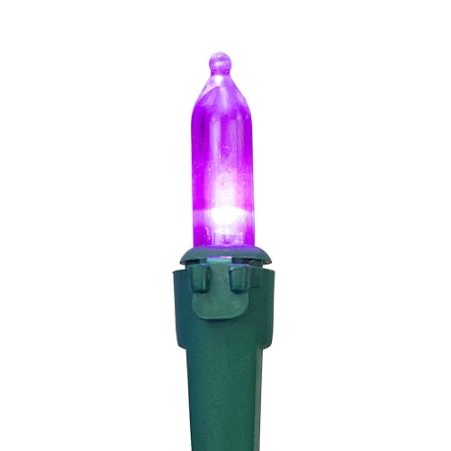 Led Mini Christmas Lights - Purple - 33' Green Wire - 100Ct