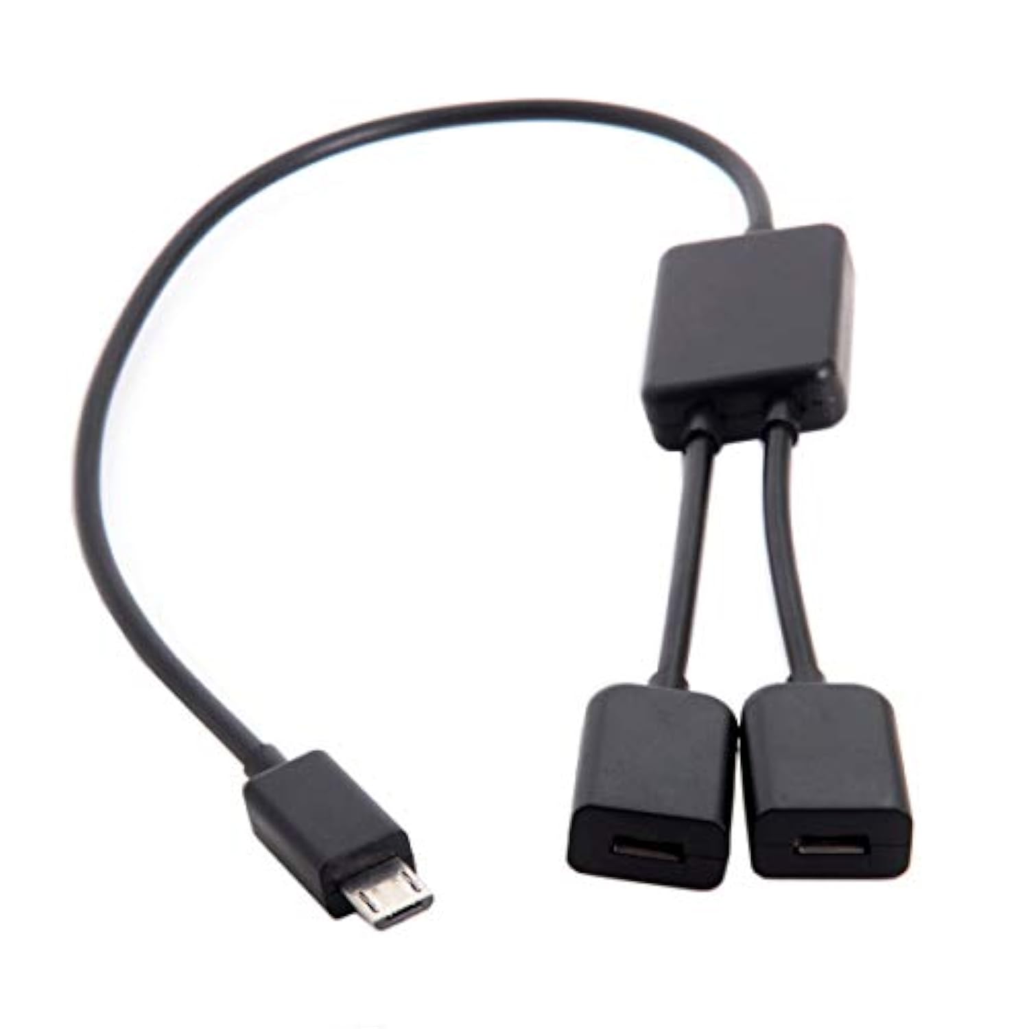 Micro Usb 2.0 Otg To Dual Ports Micro Usb 2.0 5Pin Female Hub Cable Compatible For Laptop Pc & Mouse & Flash Disk