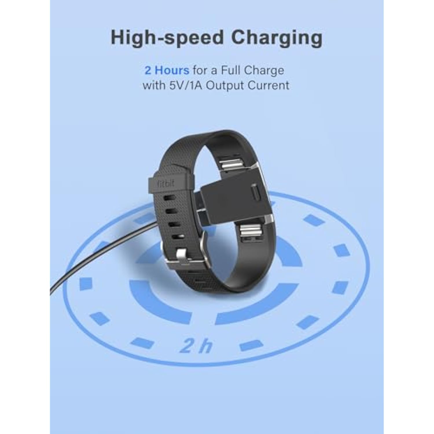 3.3Ft/1M Charger Compatible With Fitbit Charge 2 Charger Replacement Usb Charging Cable For Fitbit Charge 2