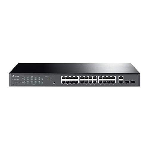 Tl-Sg1428Pe 24 Port Gigabit Poe+ Switch - Easy Smart Managed, 24 Poe+ Ports @250W, 2 Sfp Slots, Auto Recovery, Qos, Vlan, Igmp, Lag