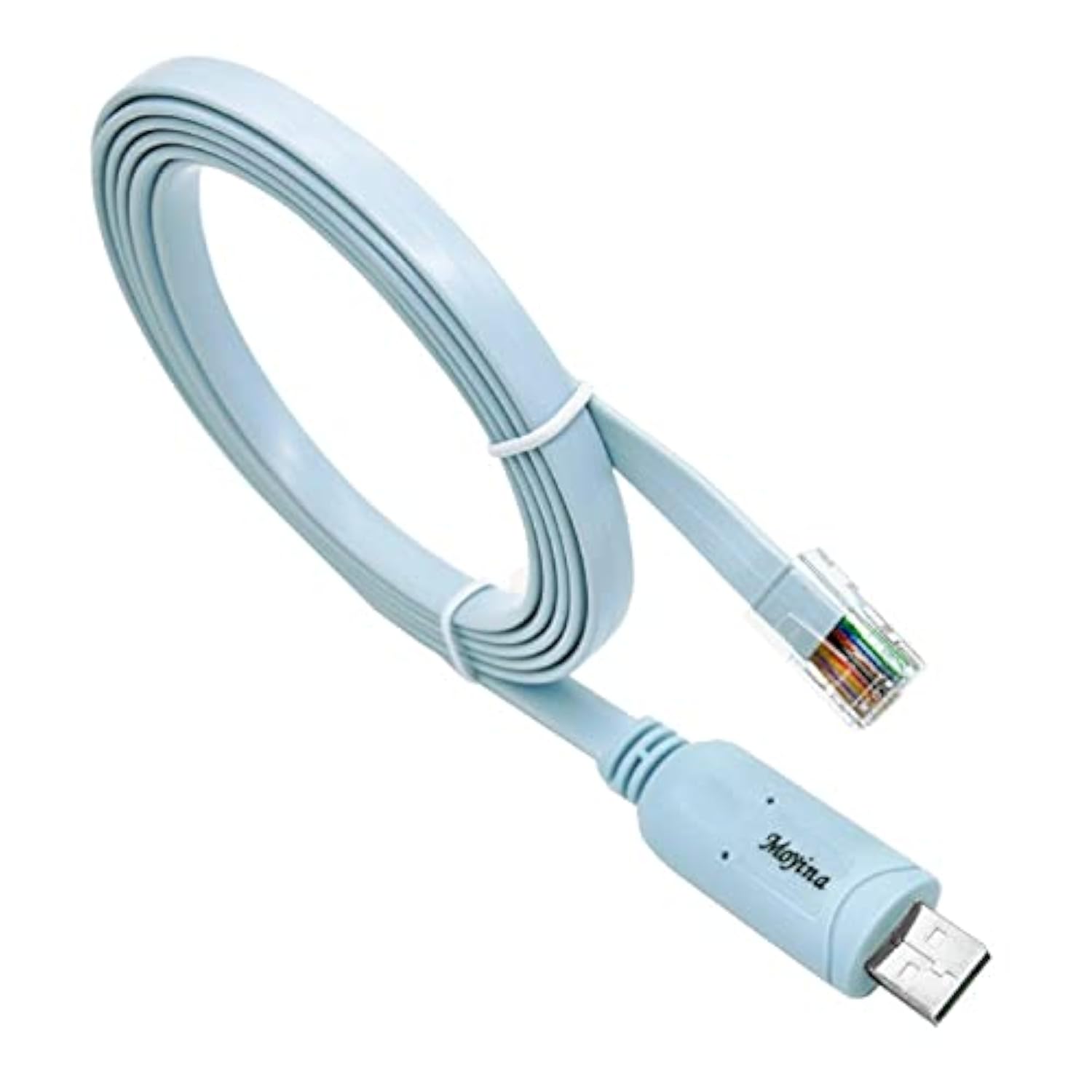 Usb Console Cable Usb To Rj45 Cable Essential Accesory Of Cisco, Netgear, Ubiquity, Linksys, Tp-Link Routers/Switches For Laptops In Windows, Mac, Linux (Blue)