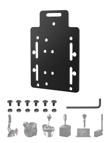 Desk/Chair Mount Bracket Plate for Racing Shifter, SIM Racing Game G25/27/29 T500 Windows 14 Bit Pc Usb Game Compatible with USB Handbrake,Logitech