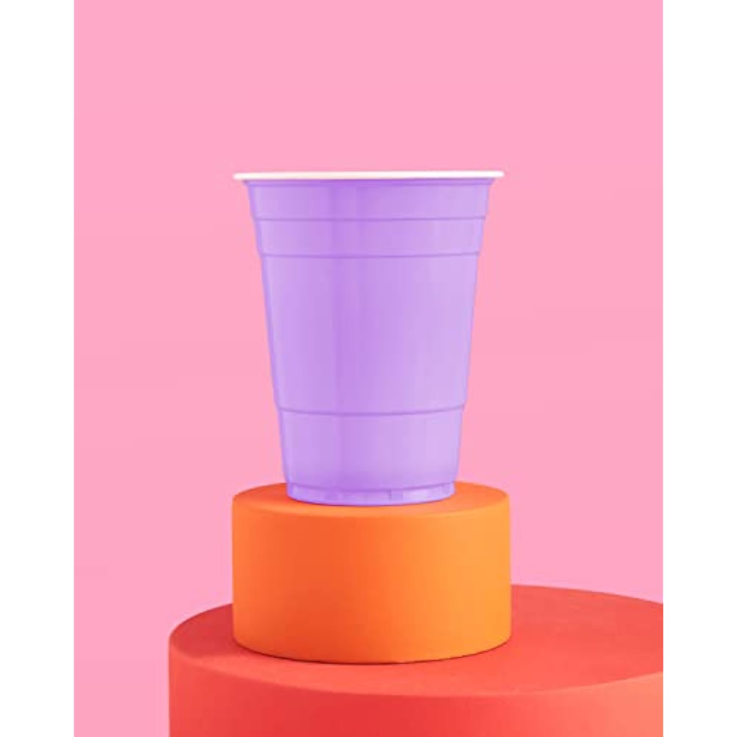 Party Decorations Lavender Plastic Cups - 50 Purple Matte 16 Oz Disposable Cups | Bachelorette Party, Birthday Party, Party Favors, Baby Shower Supplies