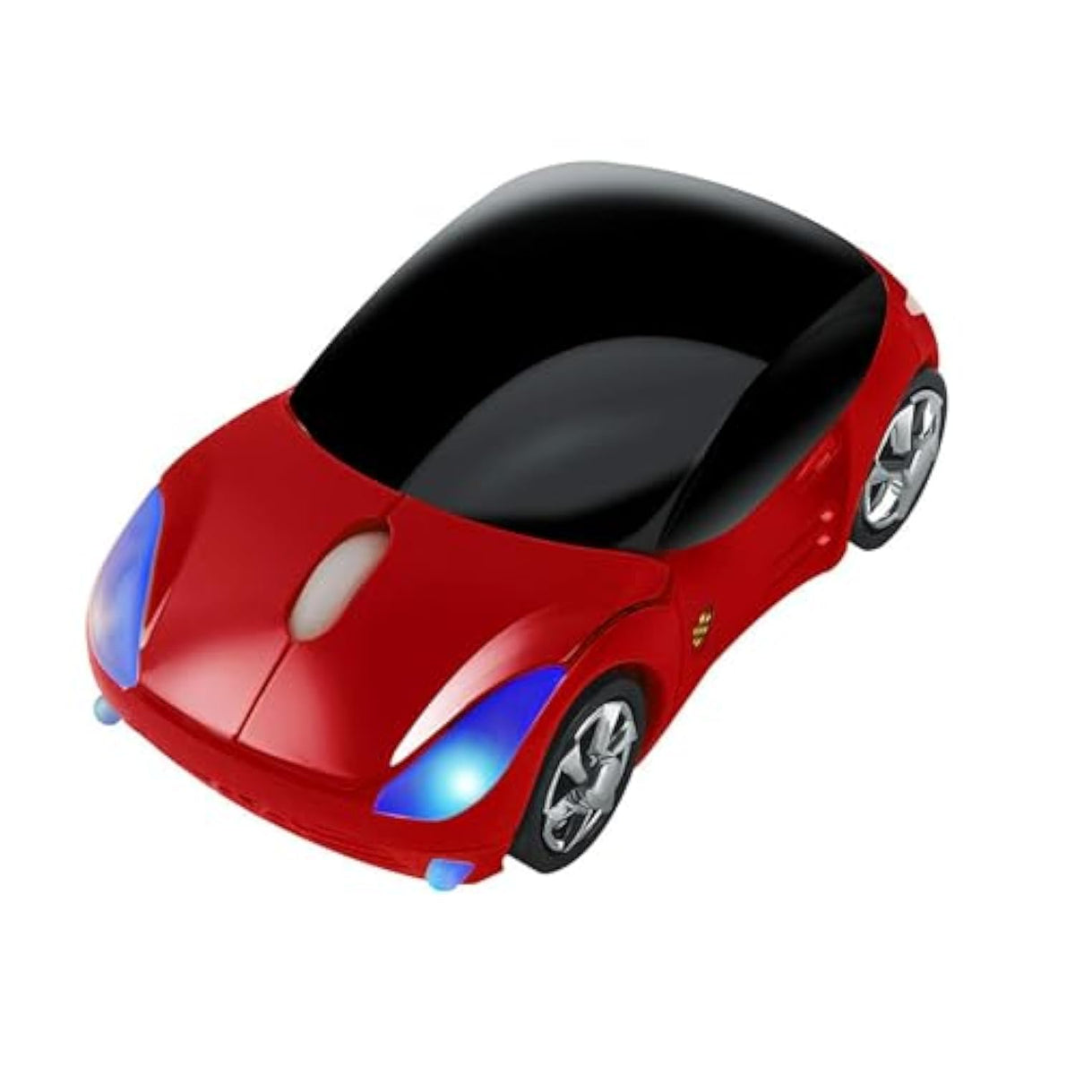 Wireless Car Mouse Cool Small Sports Car Shaped Computer Mice With Usb Receiver 3 Buttons 1600Dpi Optical Portable Cordless Mini Mouse For Laptop Pc Computer Desktop Travel Home School Gift (Red)