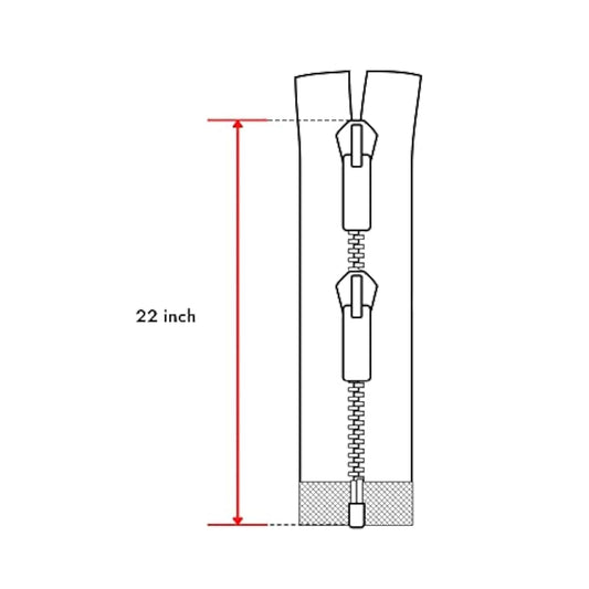20 Inch Plastic Zipper Black 20” Heavy Duty Zippers Two Way Molded Pla