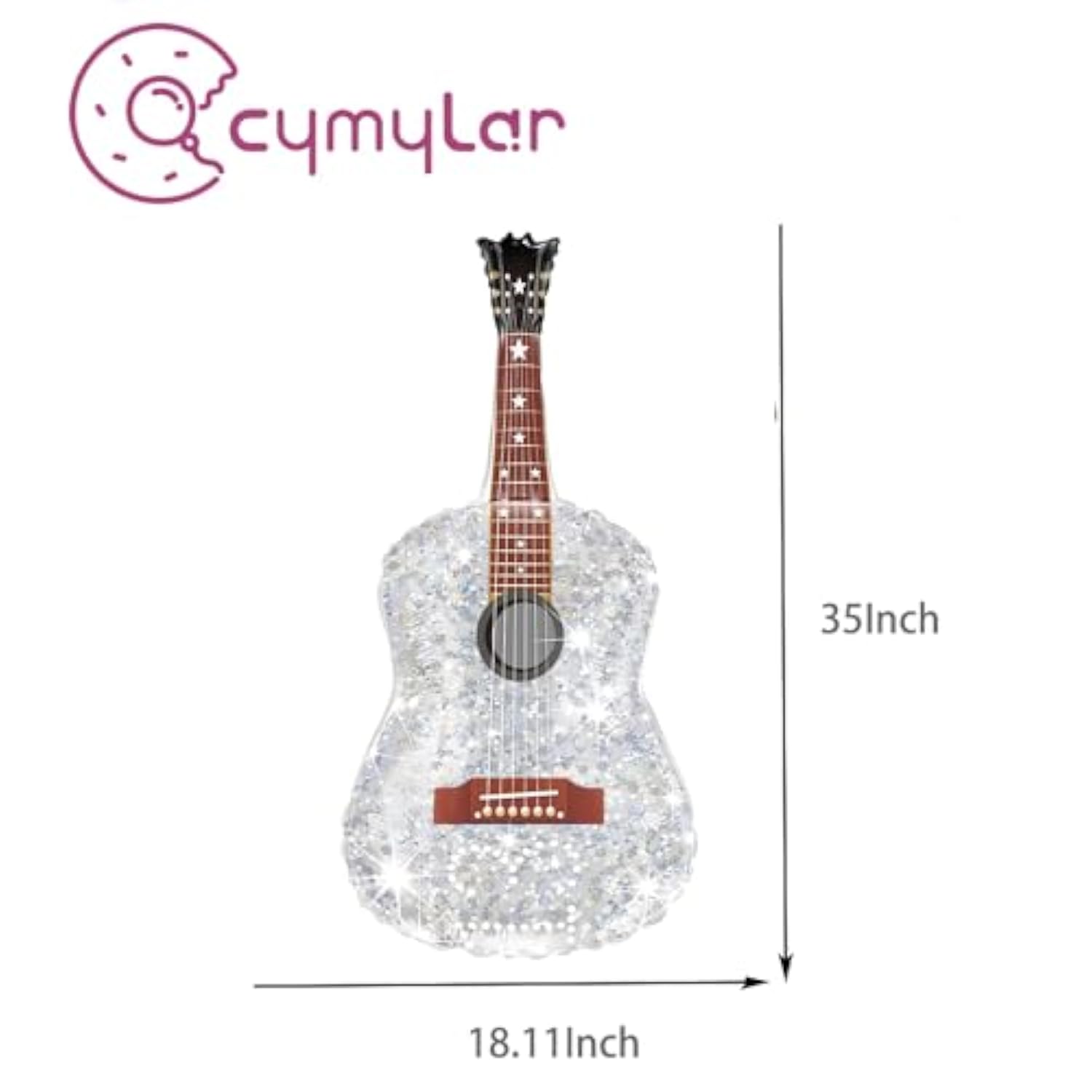 Pink Purple Music Note Balloons Guitar Disco Ball Party Decorations