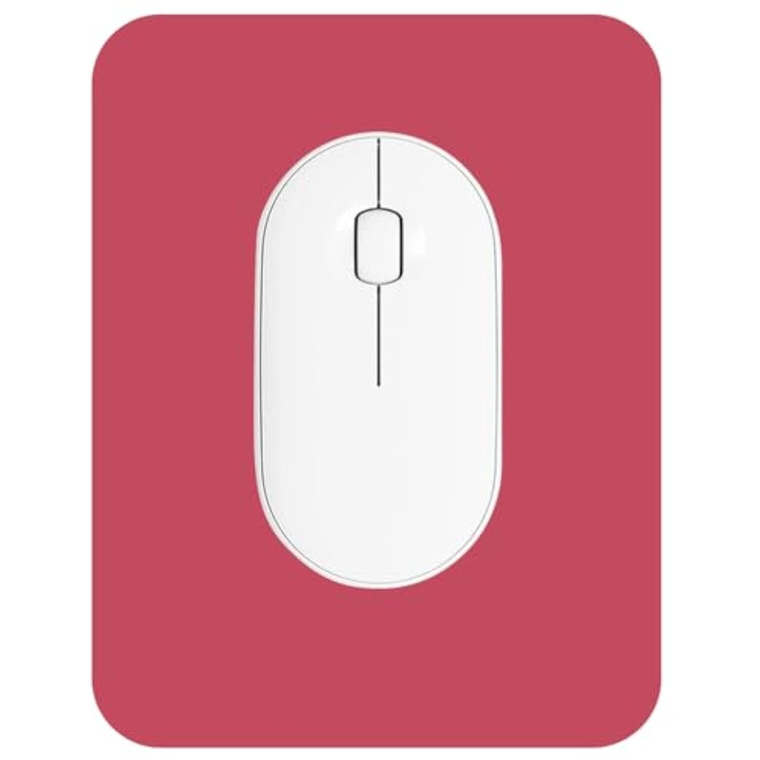 Small Mouse Pad 6 X 8 Inch, Horizontal And Vertical Flexible Use. Great For Traveling, Wireless Laptops, Keyboard Trays, Offices, Etc. (Red)