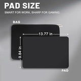 Glass Gaming Mouse Pad-13.8''X9.8''| Non-Slip Base, Ultra-Smooth Gaming & Office Mouse Pad- Professional Precision Mat For Esports, Quiet Movement, Black