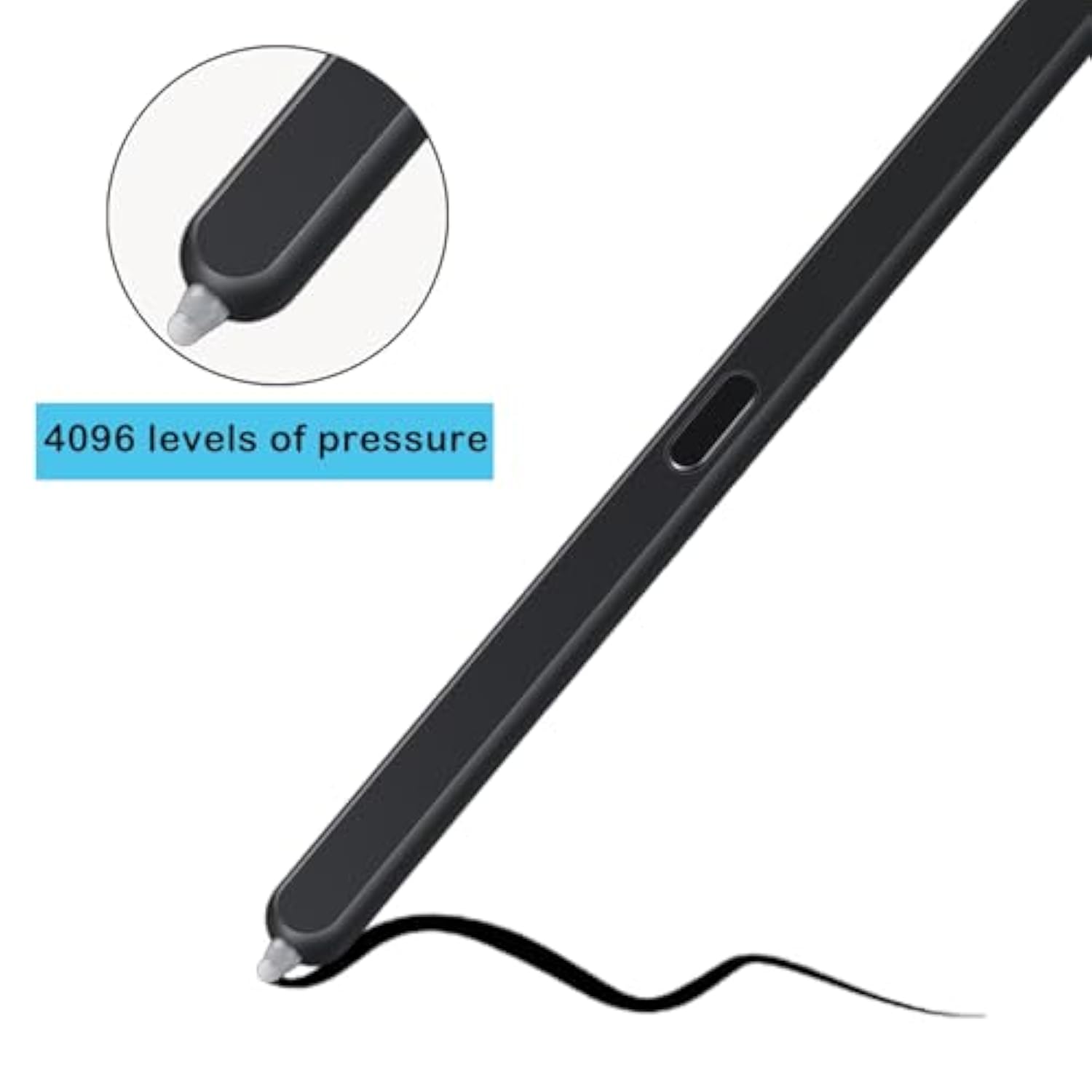 Galaxy Z Fold 6 S Pen Fold Edition For Samsung Galaxy Z Fold 6 Slim S Pen, Galaxy Z Fold 6 Spen Fold Edition Replacement For Samsung Galaxy Z Fold 6 Touch Stylus Pen +Tips/Nibs+Card Pin (Black)