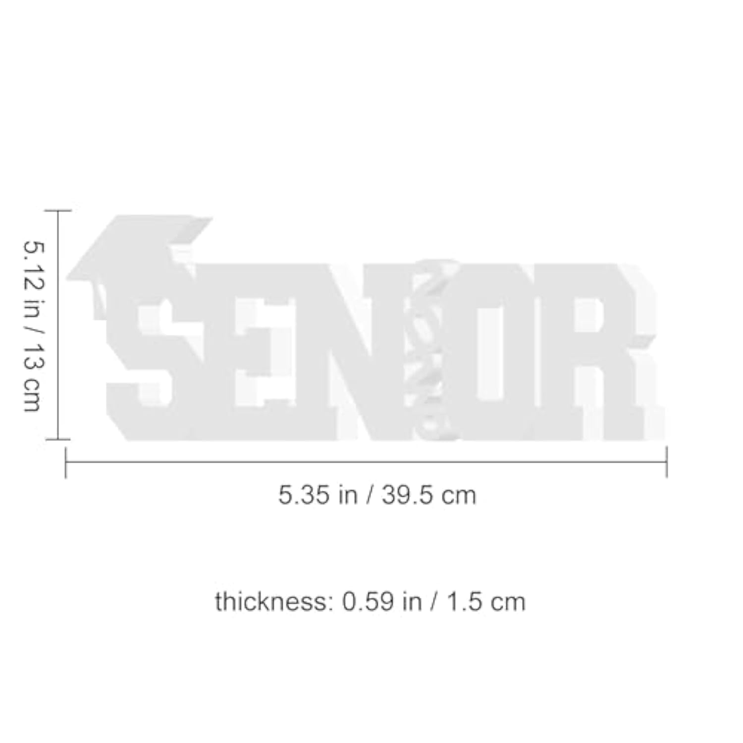Large Senior 2026 Sign Graduation Decorations Class Of 2026 Photo Booth Props For Photoshoot, Graduation Table Centerpieces For Senior Night Decor Letter Sign Grad Party Supplies - White