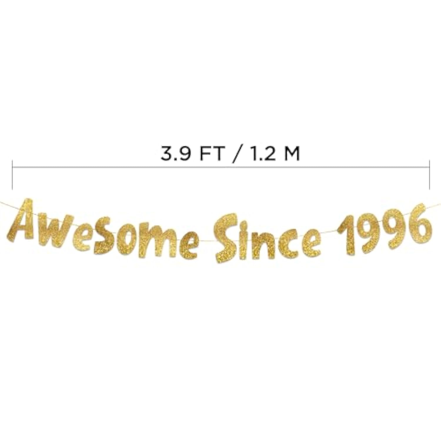 Awesome Since 1996 Gold Glitter Banner - 29Th Birthday And Anniversary Party Decorations