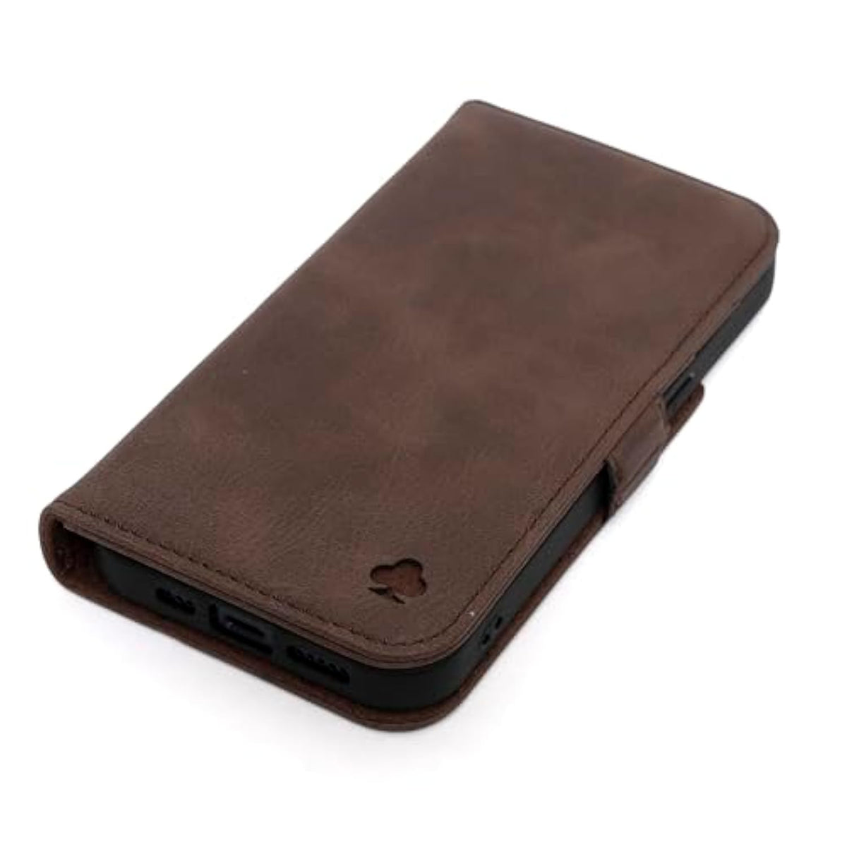 Leather Stand Case Wallet for Google Pixel 9/Pro - Premium, Chocolate Brown