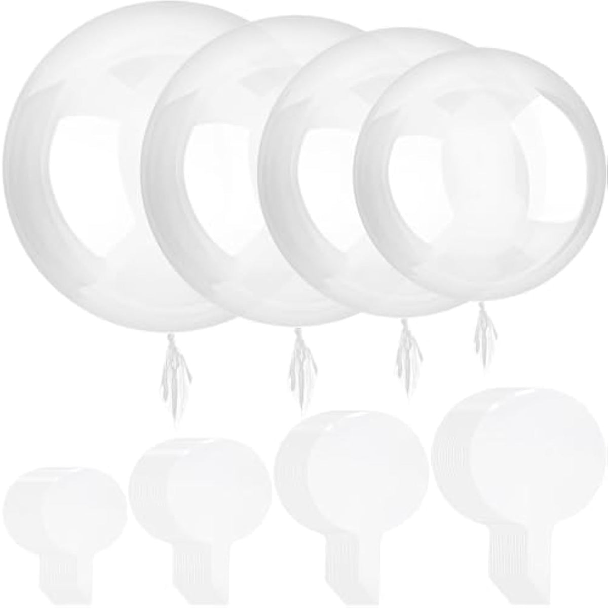 40 Pcs Bobo Balloons Clear Balloons For Stuffing Bubble Transparente Burbuja For Valentines Christmas Wedding Birthday Party Decoration(10 Inch, 18 Inch, 20 Inch, 24 Inch)