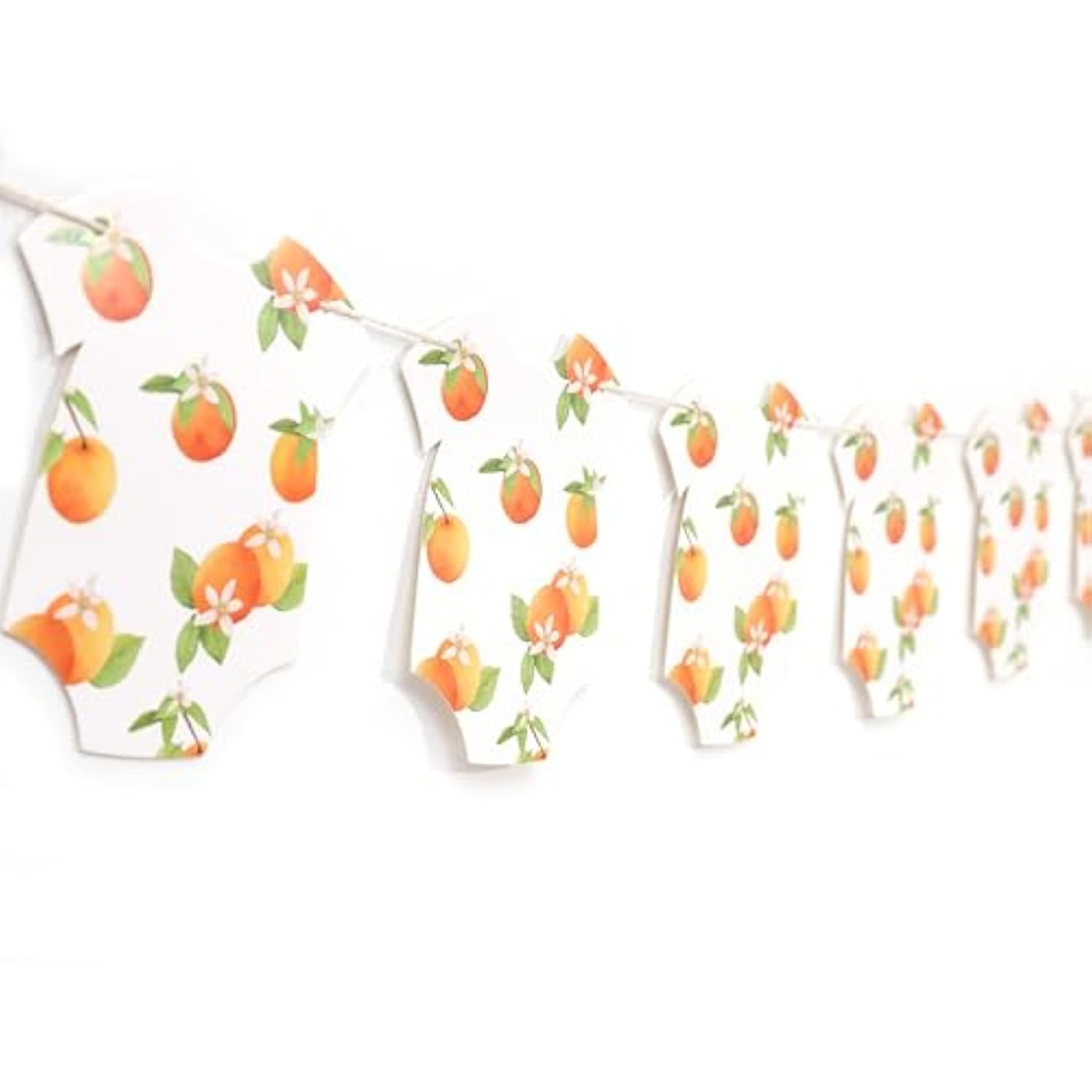 Little Cutie Bodysuit Banner Citrus Decorations "Little Cutie On The Way" Baby Shower Decor