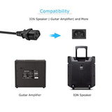 Amp Power Cord Compatible Ion Block Rocker, Ion Pathfinder, Ion Tailgater Bluetooth Speaker, Guitar Amplifier Musical 3 Prong Power Cable Replacement 6Ft