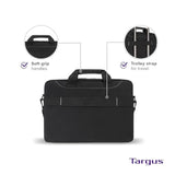 Targus Laptop Slim Briefcase for Laptops up to 15.6-inches Over-the-shoulder Case for Dell HP Lenovo Apple and Microsoft Laptops Black (TSS898)
