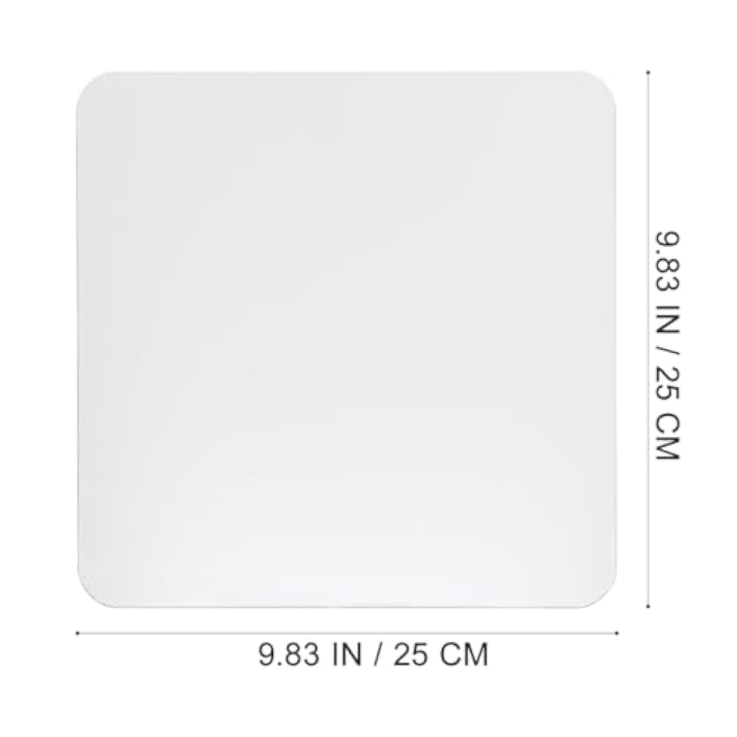 Gaming Mouse Pad Transparent Glass Mousepad Non-Slip Clear Desk Mat Pad With Round Edge Desk Protector For Laptop Computer Office, 9.84 X 9.84 Inch