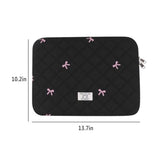 13-14 Inch Puffy Laptop Storage Bag Cute Bow Graphic Tablet Sleeve Carrying Case Computer Bag Protective Cover Pouch