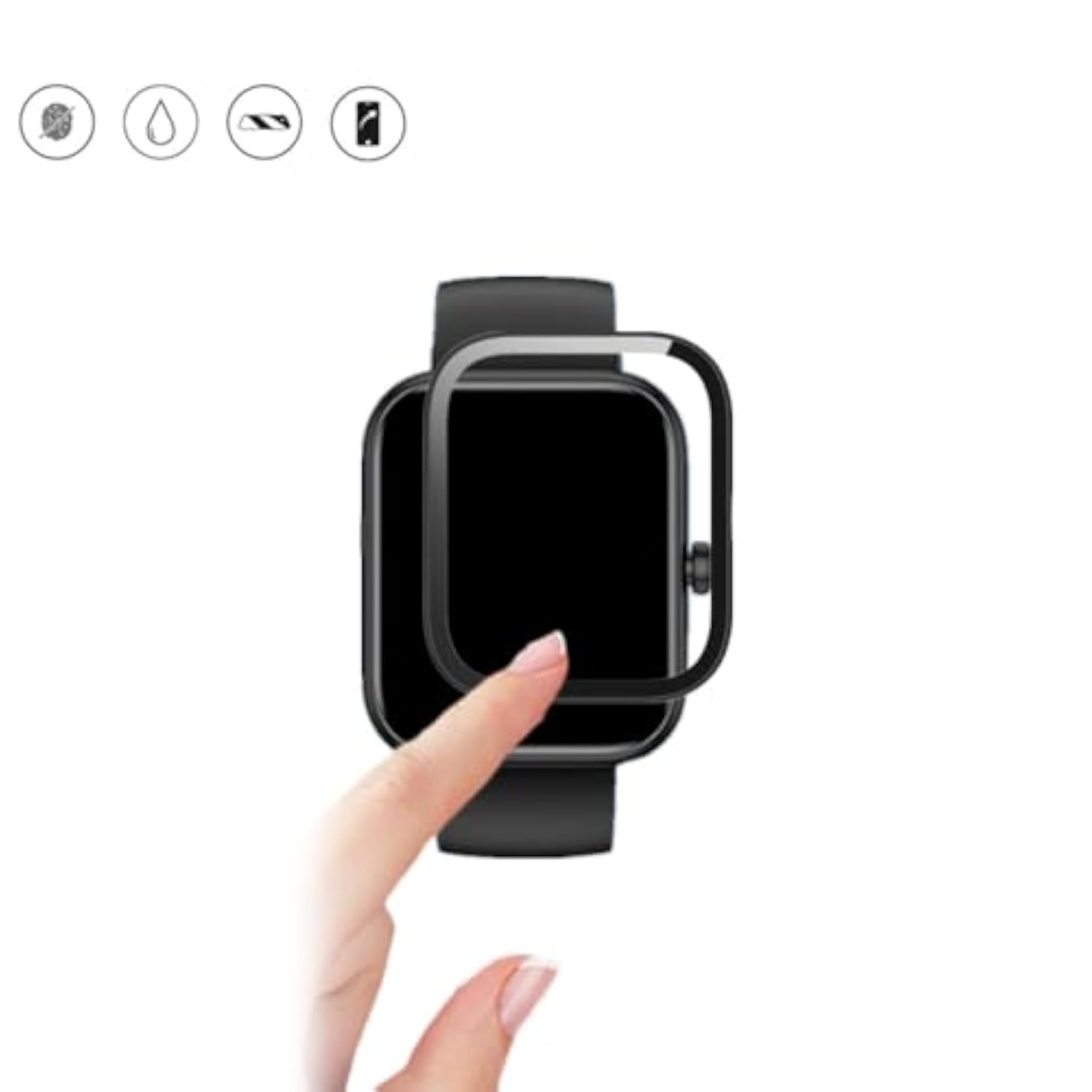 Screen Protector Compatible For Mikego/Senbono Idw25 Smartwatch, 3D Full Screen Coverage Pmma Protective Film For Idw25 1.83'' Smart Watch (3 Pcs)