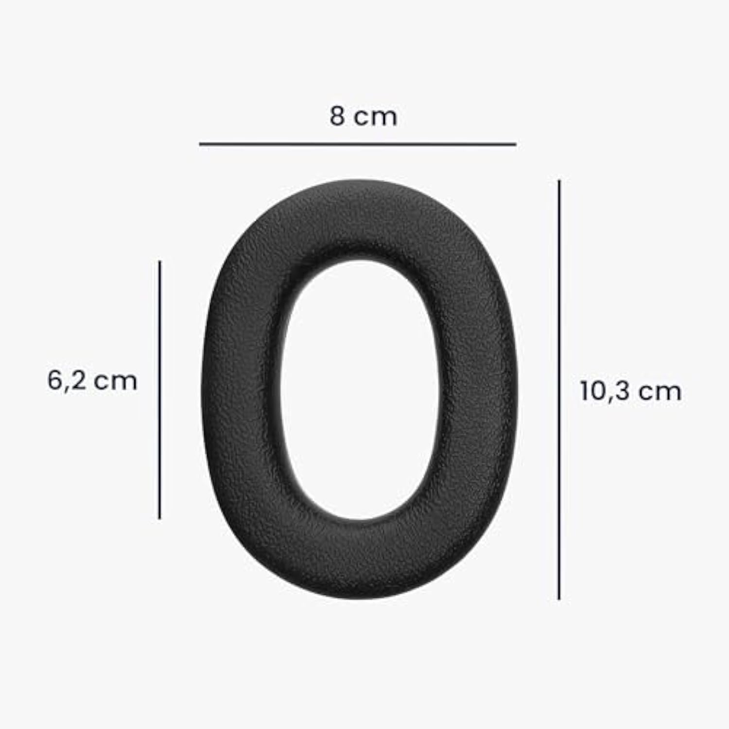 kwmobile 2X Earpad Compatible with 3M WorkTunes - Replacement Foam Earpad Cushions for Headphones - Black