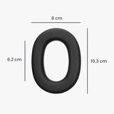 kwmobile 2X Earpad Compatible with 3M WorkTunes - Replacement Foam Earpad Cushions for Headphones - Black