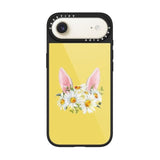 Glaze Iphone Air Case [Glossy Finish/Compatible With Magsafe / 4.9 Ft. 1X Military Grade Drop Protection] - Floral Bunny - Black