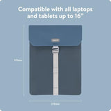 – Laptop Bag 16 Inch Case - Universal Laptop Sleeve – Water Resistant Durable Cover - Marine